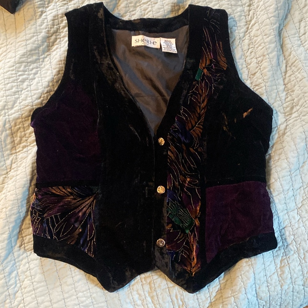 Vintage Velvet Vest size M petite